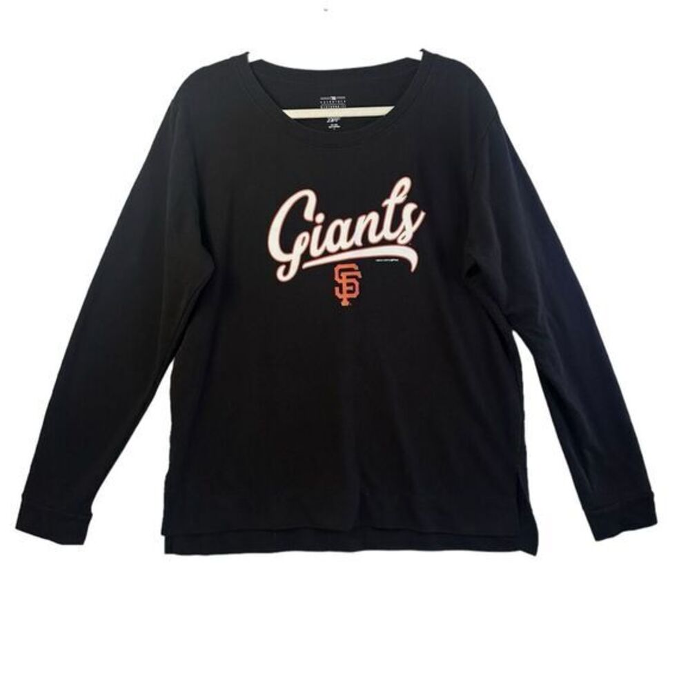 Campus Lifestyle San Francisco Giants Long Sleeve T‎ Shirt Top Womens Sz L Black